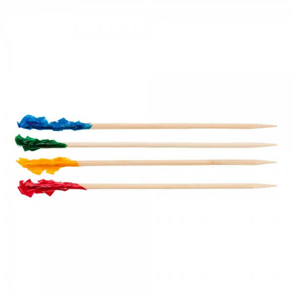 Winco PK-C4 3-15/16 Wood Frills Picks - 1000/Bag Winco PK-C4 3-15/16 Wood Frills Picks - 1000/Bag