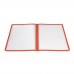 Winco PMCD-9R Double Panel Menu Cover with Red Border, 9-3/8 x 12-1/8