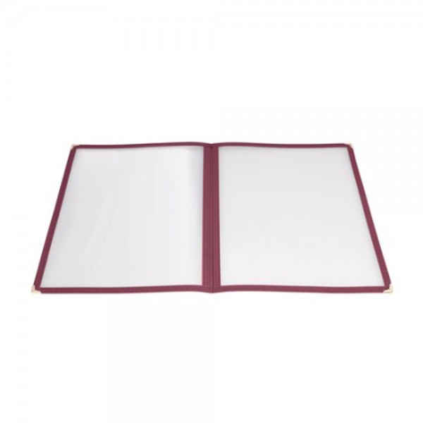 Winco PMCD-9U Double Panel Menu Cover with Burgundy Border, 9-3/8 x 12-1/8 Winco PMCD-9U Double Panel Menu Cover with Burgundy Border, 9-3/8 x 12-1/8