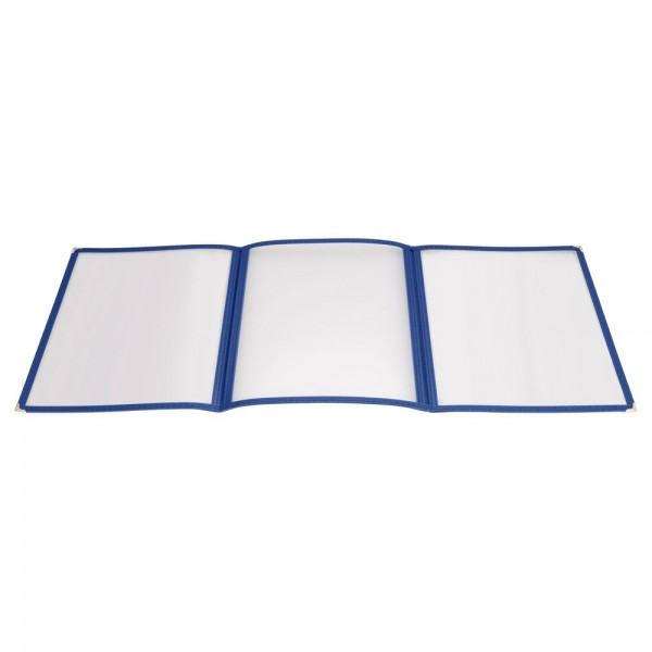 Winco PMCT-9B Blue Triple Fold Menu Cover, 9-1/2 x 12 Winco PMCT-9B Blue Triple Fold Menu Cover, 9-1/2 x 12