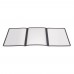 Winco PMCT-9K Black Triple Fold Menu Cover, 9-1/2 x 12