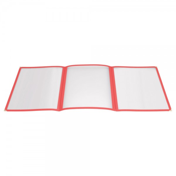 Winco PMCT-9R Red Triple Fold Menu Cover, 9-1/2 x 12 Winco PMCT-9R Red Triple Fold Menu Cover, 9-1/2 x 12