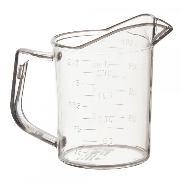 Winco PMU-25 1 Cup Graduation Markings Clear Polycarbonate Measuring Cup Winco PMU-25 1 Cup Graduation Markings Clear Polycarbonate Measuring Cup