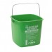 Winco PPL-3G Green Square 3 Qt. Cleaning Bucket with Handle for Soap Winco PPL-3G Green Square 3 Qt. Cleaning Bucket with Handle for Soap
