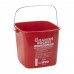 Winco PPL-3R Red Square 3 Qt. Cleaning Bucket with Handle for Sanitizing Winco PPL-3R Red Square 3 Qt. Cleaning Bucket with Handle for Sanitizing