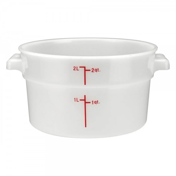 Winco PPRC-2W 2 Qt. White Food Storage Container Winco PPRC-2W 2 Qt. White Food Storage Container