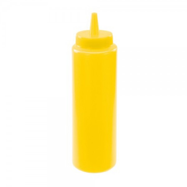 Winco PSB-08Y 8 oz. Yellow Squeeze Bottle, 6/Pack Winco PSB-08Y 8 oz. Yellow Squeeze Bottle, 6/Pack
