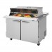 Turbo Air PST-48-18-N-DS Pro Series 48 Dual Sided Lid Two Door Mega Top Prep Table w/ 18-Pan Top - 15 Cu. Ft.