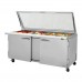 Turbo Air PST-72-30-N-GL Pro Series 72 Glass Lid Two Door Mega Top Prep Table w/ 30-Pan Top - 23 Cu. Ft.