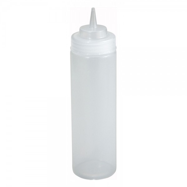 Winco PSW-12 12 oz. Clear Wide Mouth Squeeze Bottle, 6/Pack Winco PSW-12 12 oz. Clear Wide Mouth Squeeze Bottle, 6/Pack