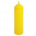 Winco PSW-16Y 16 oz. Yellow Wide Mouth Squeeze Bottle, 6/Pack Winco PSW-16Y 16 oz. Yellow Wide Mouth Squeeze Bottle, 6/Pack