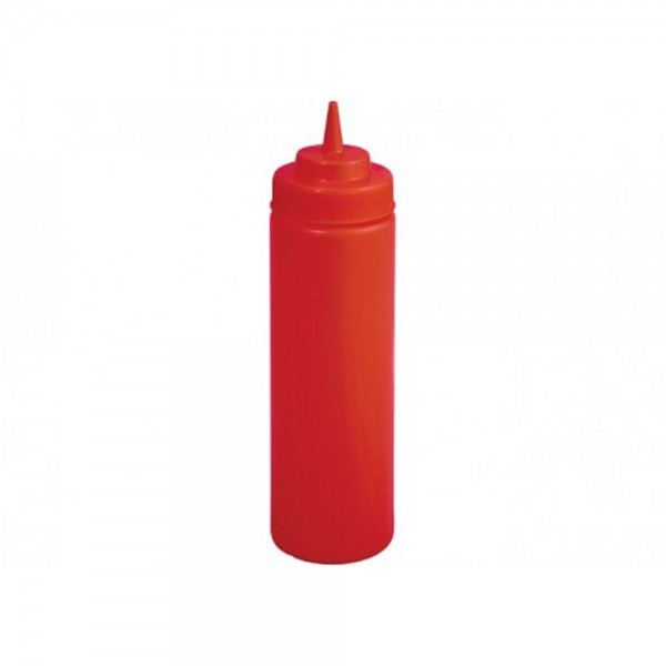 Winco PSW-24R 24 oz. Red Wide Mouth Squeeze Bottle, 6/Pack Winco PSW-24R 24 oz. Red Wide Mouth Squeeze Bottle, 6/Pack