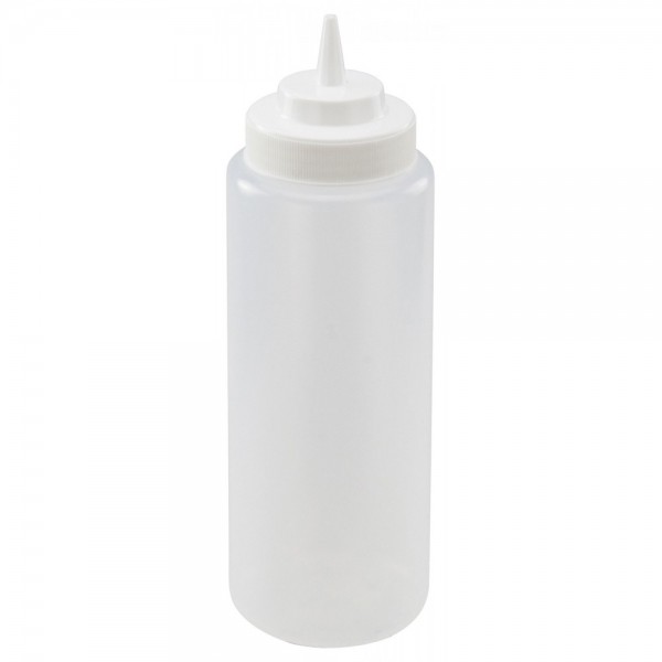 Winco PSW-32 32 oz. Clear Wide Mouth Squeeze Bottle, 6/Pack Winco PSW-32 32 oz. Clear Wide Mouth Squeeze Bottle, 6/Pack