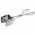 Winco PT-10P 10-1/2 Scissor Style Perforated Stainless Steel Pastry Tongs