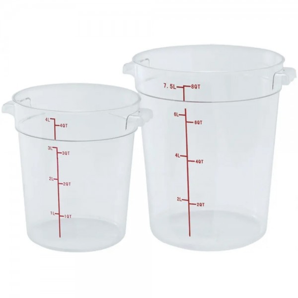 Winco PTRC-6 6 Qt. Translucent Food Storage Container Winco PTRC-6 6 Qt. Translucent Food Storage Container
