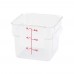Winco PTSC-6 6 Qt. Polypropylene Square Food Storage Container Winco PTSC-6 6 Qt. Polypropylene Square Food Storage Container