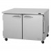 Turbo Air PUR-48-N Pro Series 48 Two Solid Door Undercounter Refrigerator - 12 Cu. Ft.