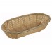 Winco PWBN-9B 4-1/4 x 9 Long Oval Tan Polypropylene Woven Basket