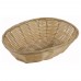 Winco PWBN-9V 9-1/2 x 6-1/2 Oval Tan Polypropylene Woven Basket