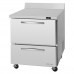 Turbo Air PWF-28-D2-N Pro Series 27 Two Drawer Worktop Freezer - 7 Cu. Ft.
