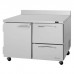 Turbo Air PWF-48-D2L-N Pro Series 48 Left-Hinged Door & 2 Right Drawer Worktop Freezer - 13 Cu.Ft.