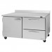 Turbo Air PWF-60-D2L-N Pro Series 60 Left-Hinged Door & 2 Right Drawer Worktop Freezer - 17 Cu.Ft.