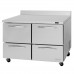Turbo Air PWR-48-D4-N Pro Series 48 Four Drawer Worktop Refrigerator - 12 Cu.Ft.