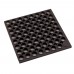 Winco RBMH-35K-R Black 3 x 5 x 3/4 Rolled Rubber Floor Mat with Straight Edges
