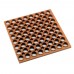 Winco RBMH-35R 3 x 5 Red Rubber Anti Fatigue Floor Mat with Straight Edges