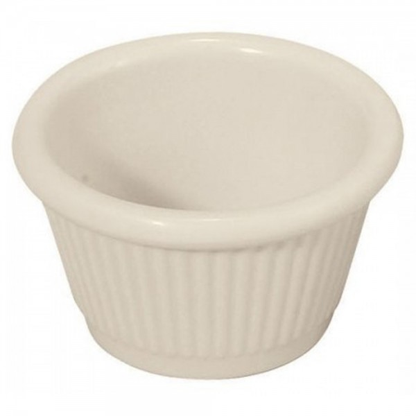 Winco RFM-1B 1-1/2 oz. Fluted Bone White Melamine Ramekin Winco RFM-1B 1-1/2 oz. Fluted Bone White Melamine Ramekin