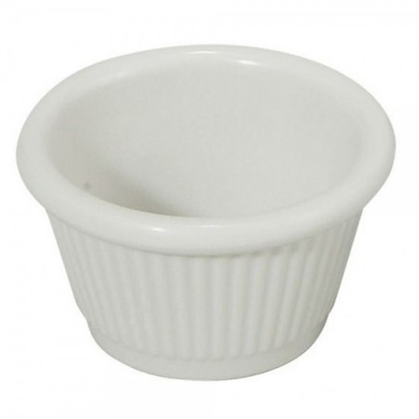 Winco RFM-1W 1-1/2 oz. Fluted White Melamine Ramekin Winco RFM-1W 1-1/2 oz. Fluted White Melamine Ramekin