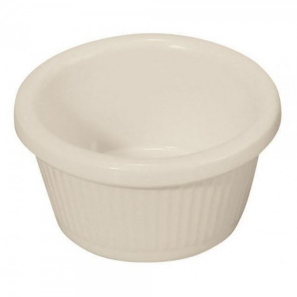 Winco RFM-2B 2 oz. Fluted Bone Melamine Ramekin Winco RFM-2B 2 oz. Fluted Bone Melamine Ramekin