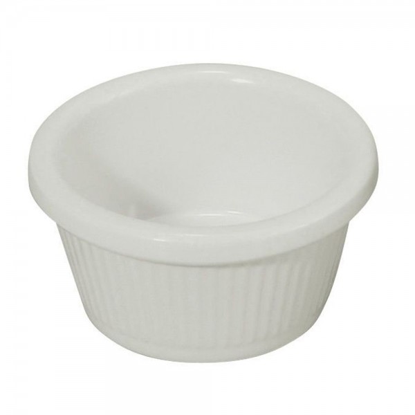 Winco RFM-2W 2 oz. Fluted White Melamine Ramekin Winco RFM-2W 2 oz. Fluted White Melamine Ramekin
