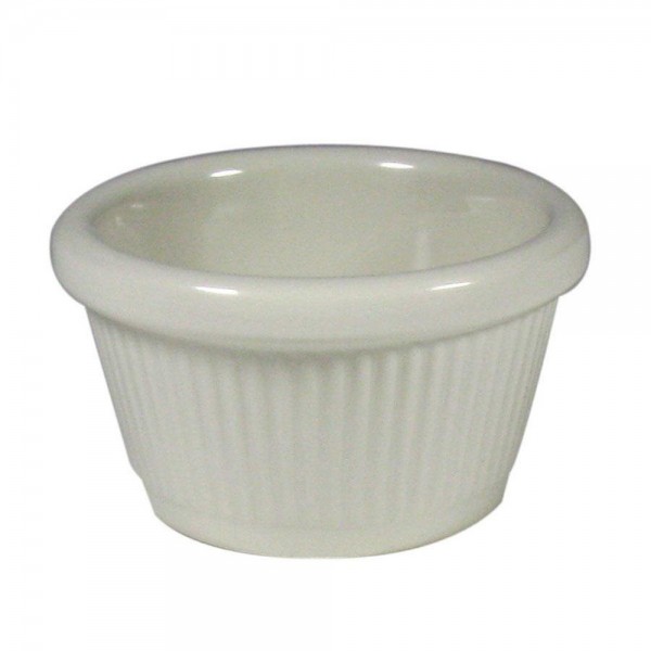Winco RFM-3W 3 oz. Fluted White Melamine Ramekin Winco RFM-3W 3 oz. Fluted White Melamine Ramekin