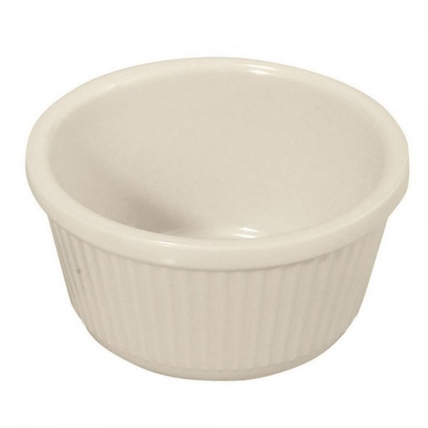 Winco RFM-4B 4 oz. Fluted Bone Melamine Ramekin Winco RFM-4B 4 oz. Fluted Bone Melamine Ramekin