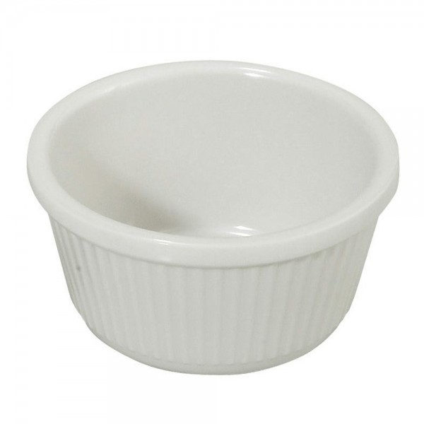 Winco RFM-4W 4 oz. Fluted White Melamine Ramekin Winco RFM-4W 4 oz. Fluted White Melamine Ramekin