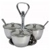 Winco RS-3 3 Compartment Stainless Steel Relish Server Winco RS-3 3 Compartment Stainless Steel Relish Server