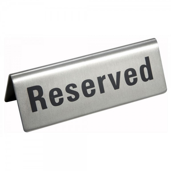 Winco RVS-4 Reserved Sign Winco RVS-4 Reserved Sign