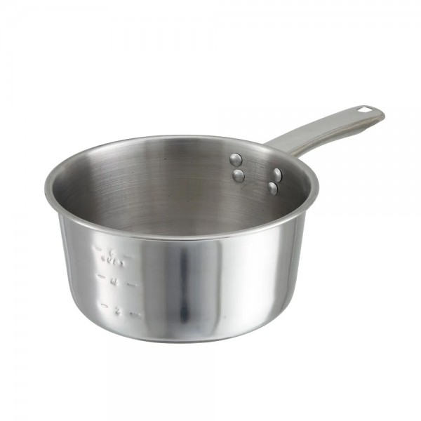 Winco SAP-1.5 1-1/2 Qt. Mirror Finish Stainless Steel Sauce Pan Winco SAP-1.5 1-1/2 Qt. Mirror Finish Stainless Steel Sauce Pan