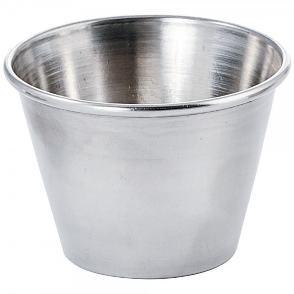 Winco SCP-25 2.5 oz. Stainless Steel Round Sauce Cup / Ramekin Winco SCP-25 2.5 oz. Stainless Steel Round Sauce Cup / Ramekin