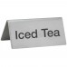 Winco SGN-105 Stainless Steel Iced Tea Tent Sign Winco SGN-105 Stainless Steel Iced Tea Tent Sign