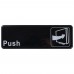 Winco SGN-301 Push Information Sign, 3 x 9