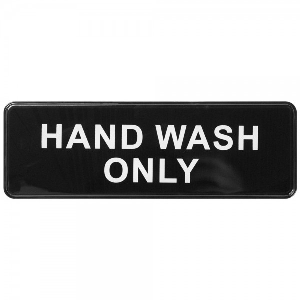 Winco SGN-303 Hand Wash Only Information Sign, 3 x 9 Winco SGN-303 Hand Wash Only Information Sign, 3 x 9