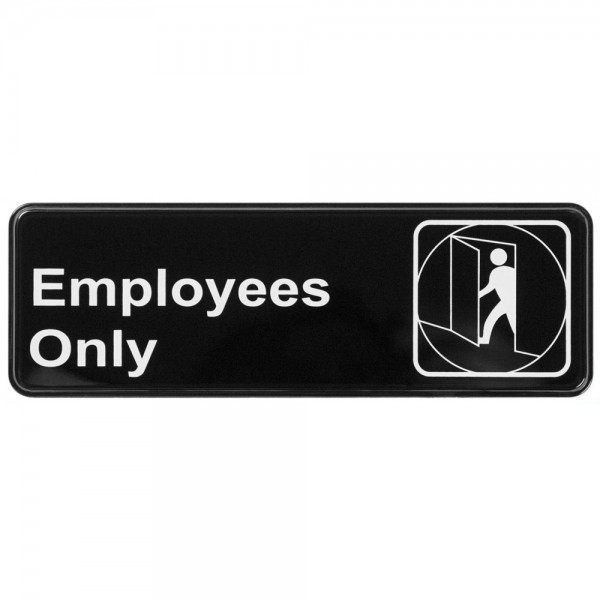 Winco SGN-305 Employees Only Information Sign, 3 x 9 Winco SGN-305 Employees Only Information Sign, 3 x 9