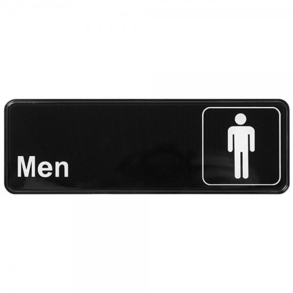 Winco SGN-311 Men Information Sign, 3 x 9 Winco SGN-311 Men Information Sign, 3 x 9
