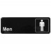 Winco SGN-311 Men Information Sign, 3 x 9 Winco SGN-311 Men Information Sign, 3 x 9