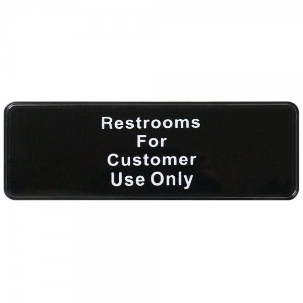Winco SGN-317 Restrooms for Customer Use Only Information Sign, 3 x 9 Winco SGN-317 Restrooms for Customer Use Only Information Sign, 3 x 9