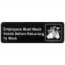 Winco SGN-322 Employees Information Sign, 3 x 9 Winco SGN-322 Employees Information Sign, 3 x 9