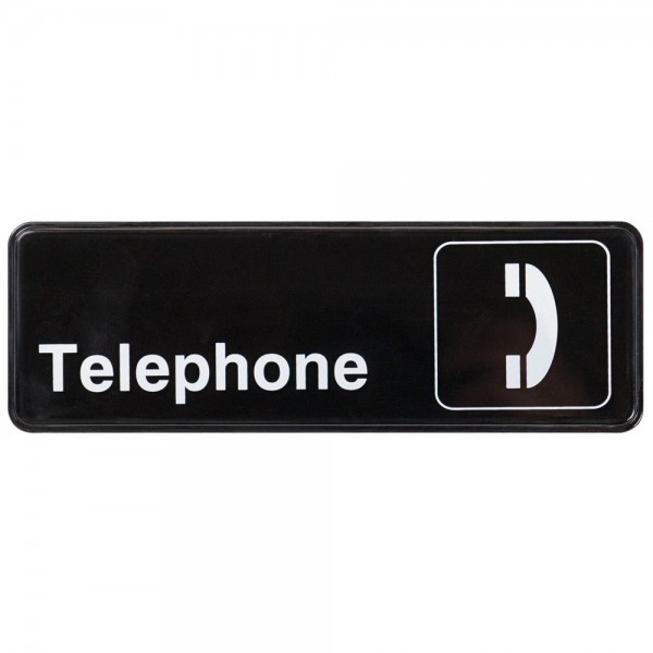 Winco SGN-325 Telephone Information Sign, 3 x 9 Winco SGN-325 Telephone Information Sign, 3 x 9