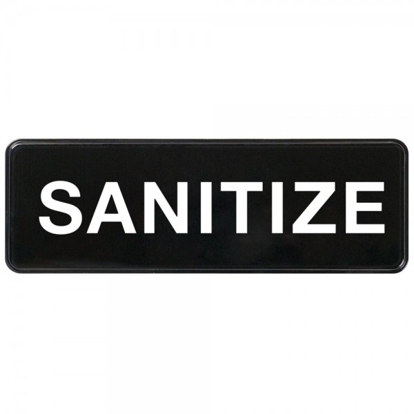Winco SGN-329 Sanitize Information Sign, 9 x 3 Winco SGN-329 Sanitize Information Sign, 9 x 3